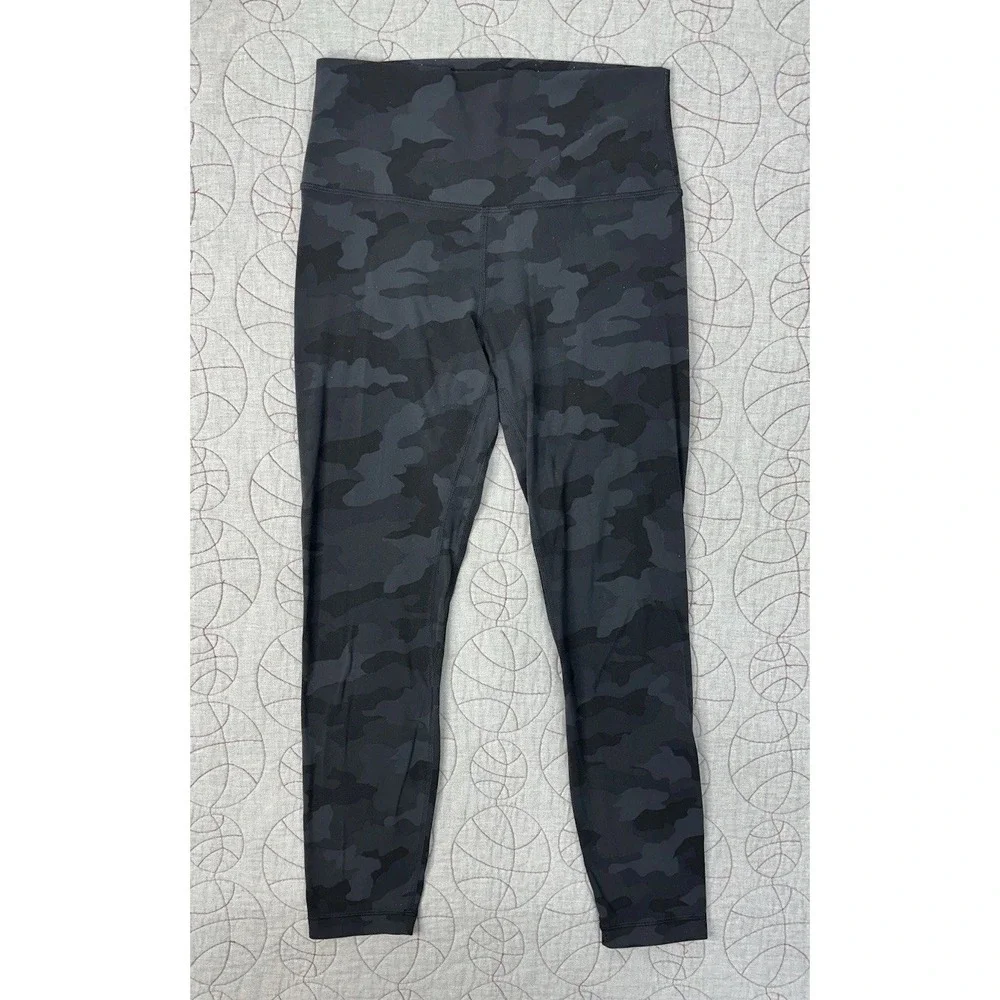 Lululemon Women's Align Pant Nulu LW5BY3S H3DC Formation Black Camo Size 8